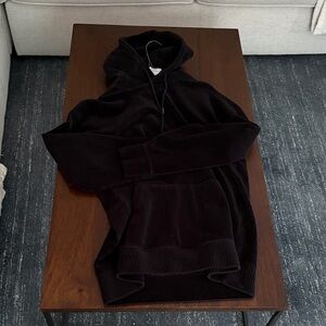 Express Men's Black Corduroy Sweater Hoodie size L